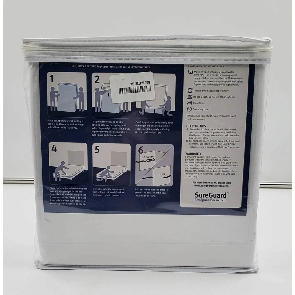 SureGuard Queen Size 100 Waterproof Spring Encasement